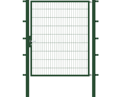 Portillon simple ALBERTS Flexo 150 x 180 cm 6/5/6 dormant 40x40 avec poteaux 8 x 8 cm vert