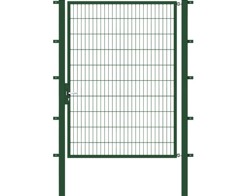 Portillon simple ALBERTS Flexo 150 x 200 cm 6/5/6 dormant 40x40 avec poteaux 8 x 8 cm vert