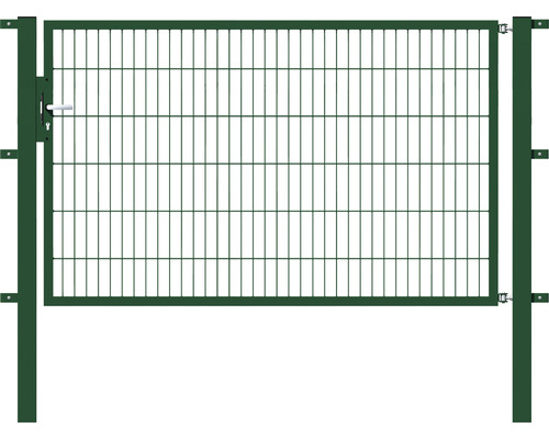Portillon simple ALBERTS Flexo 200 x 120 cm 6/5/6 dormant 40x40 avec poteaux 8 x 8 cm vert