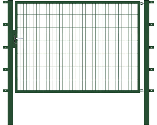 Portillon simple ALBERTS Flexo 200 x 140 cm 6/5/6 dormant 40x40 avec poteaux 8 x 8 cm vert