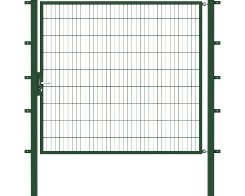 Portillon simple ALBERTS Flexo 200 x 180 cm 6/5/6 dormant 40x40 avec poteaux 8 x 8 cm vert