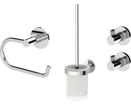 Ensemble pour salle de bains Lenz Vida 4 pièces chrome Ensemble pour salle de bains Lenz Vida 4 pièces chrome