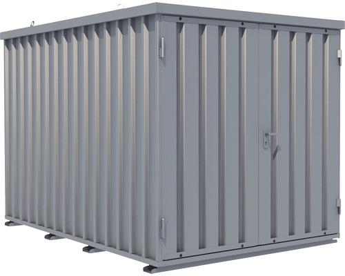 Abri de jardin gris avec double porte Abri de jardin gris avec double porte