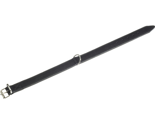 Collier Karlie Rondo Taille XS 22 mm 32 cm noir Collier pour chien en cuir avec boucle et anneau en métal