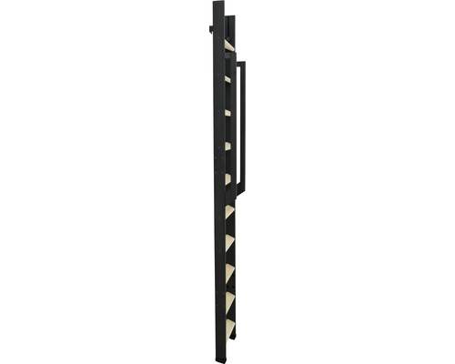 Schmaler schwarzer Badschrank mit Einlegeböden