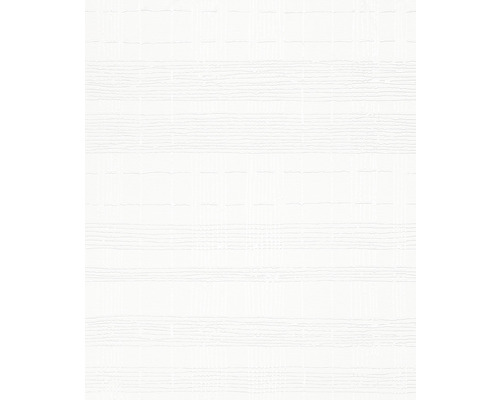 Papier peint intissé 9066 Patent Decor Laser graphique blanc Structure textile avec lignes horizontales et motifs carrés
