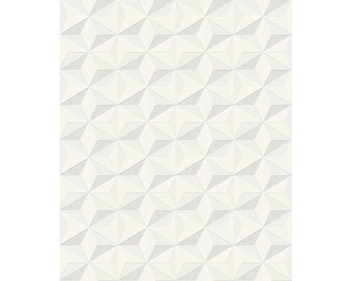 Vliestapete 9381 Patent Decor Grafisch weiß Tapete mit geometrischem 3D-Sternmuster