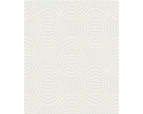 Vliestapete 9383 Patent Decor Grafisch weiß Tapete mit Wellenmuster und Steinoptik