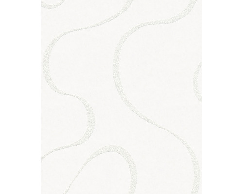 Papier peint intissé 9491 Patent Decor 3D vague blanc Papier peint à motif ondulé