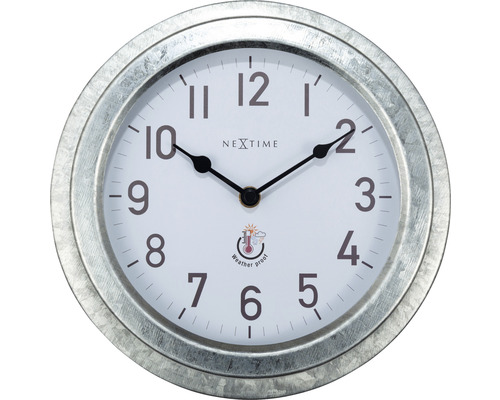 Wanduhr außen Poppy silber Ø 22 cm