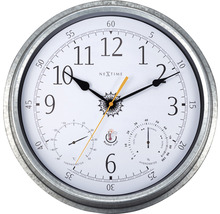 Horloge murale extérieure avec station météo tulipe Ø 40 x 5 cm