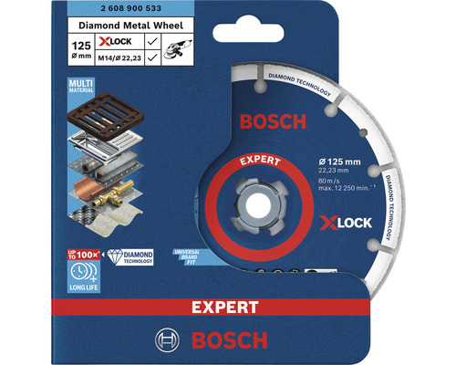 Bosch Expert Diamanttrennscheibe für Metall, 125 mm Durchmesser