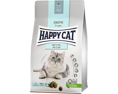 Croquettes pour chats HAPPY CAT peau et pelage sensibles 1,3 kg