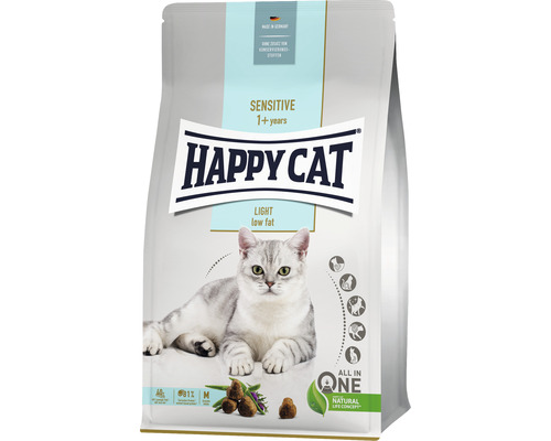 Croquettes pour chats HAPPY CAT Sensitive Adult Light 300 g Happy Cat Sensitive Light Aliment pour chats sensibles à partir d''un an