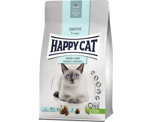 Croquettes pour chats HAPPY CAT Estomac et intestins sensibles 300 g Happy Cat Sensitive aliments secs pour chats avec problèmes d''estomac et d''intestins