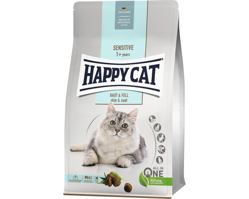 Croquettes pour chats HAPPY CAT peau et pelage sensibles 300 g