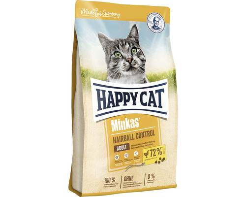 Croquettes pour chats HAPPY CAT Minkas Hairball Control volaille 500 g