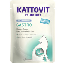 Kattovit Gastro Katzenfutter mit Ente und Reis für Magen, Darm und Bauchspeicheldrüse
