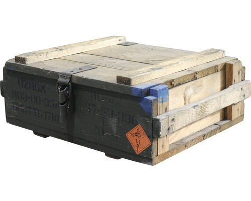 Caisse en bois avec fermeture et impression