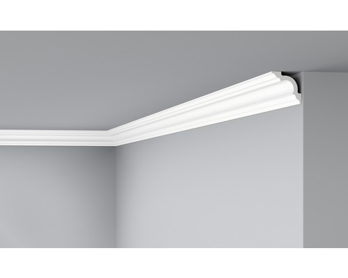Profipack Deckenleiste D8 6 St. 2 m x 50 x 50 mm Raumecke mit angebrachter, profilierter Deckenleiste
