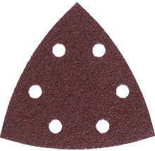 Feuille abrasive pour ponceuse triangulaire delta Bosch F460 Best for Wood and Paint, 93x93x93 mm, grain 40, 6 trous, 50 pces-thumb-0