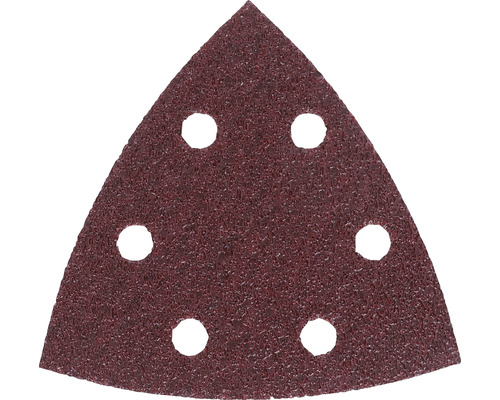 Feuille abrasive pour ponceuse triangulaire delta Bosch F460 Best for Wood and Paint, 93x93x93 mm, grain 40, 6 trous, 50 pces-0
