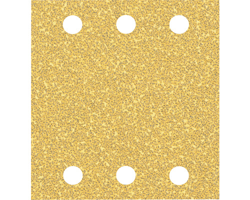 Feuille abrasive pour ponceuse vibrante Bosch, 115x107 mm grain 40, 6 trous, 50 pièces