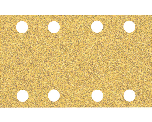 Feuille abrasive pour ponceuse vibrante Bosch, 80x133 mm grain 40, 8 trous, 50 pièces