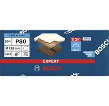 Schleifscheibe für Exzenterschleifer Bosch, Ø125 mm, Korn 80, Ungelocht, 50 Stück