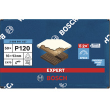 Schleifblatt für Deltaschleifer Bosch Expert for Wood and Paint, 93x93x93 mm, Korn 120, 6-Loch, 50 Stück
