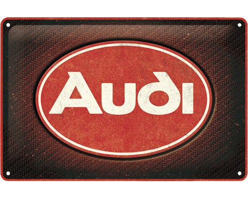 Plaque en tôle Logo Audi 30x20 cm