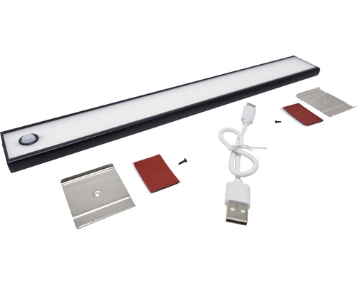 Réglette d'éclairage LED Badenhaus 30 cm avec connexion USB pour armoires hautes et meubles bas