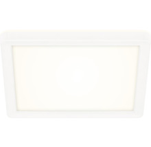 Plafonnier LED métal/plastique 12W 1400 lm 4000 K blanc neutre rétroéclairage hxLxp 28x190x190 mm Slim carré blanc-thumb-1