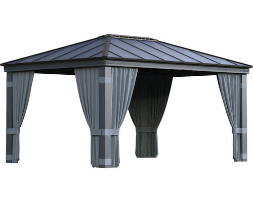 Gartenzelt mit Dach und Vorhängen