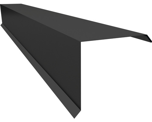 Rive de toit/Angle d'arête PRECIT pour tôle trapézoïdale T18 noir foncé RAL 9005 2000 x 100 x 110 x 0,5 mm