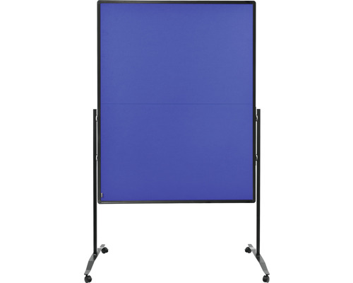 Cloison de séparation mobile bleue sur roulettes pour bureaux