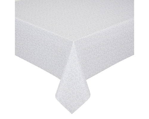 Tischdecke Barock silber-weiß 80x80 cm