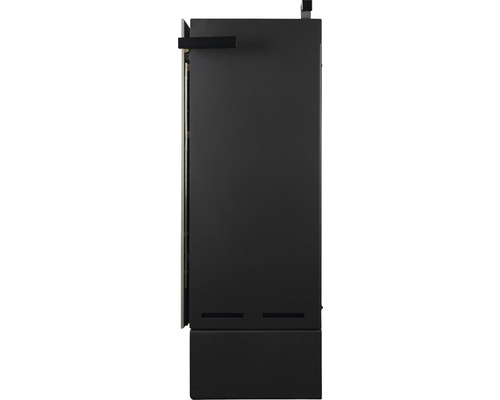 Vue latérale d''un poêle à bois