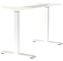 Piètement de table M-MORE réglable en hauteur manuellement sur 10 niveaux 670-900 mm blanc-thumb-0