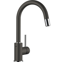 Robinet de cuisine de couleur foncée avec bec flexible