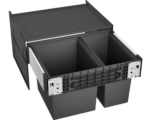 BLANCO Einbaumülleimer SELECT II 60/2 Fassungsvermögen 1x 30 l und 1x 19 l 526203 Abfalltrennsystem zur Montage in einem Küchenschrank