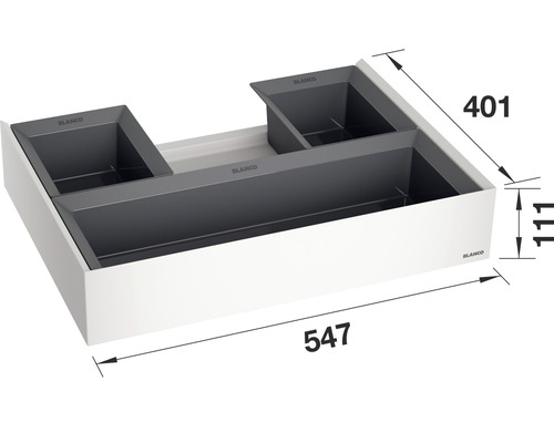 Blanco Spülbecken Unterschrank mit Maßangaben