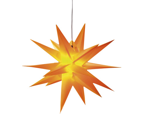 LED-Kunststoffstern Ø 35 cm LED gelb Lichtfarbe warmweiß inkl. Timer Sternleuchte zur Deckenmontage