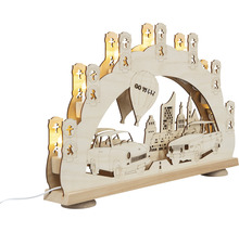 Dekorative Lichterbogen mit Trabant und Wartburg Motiv