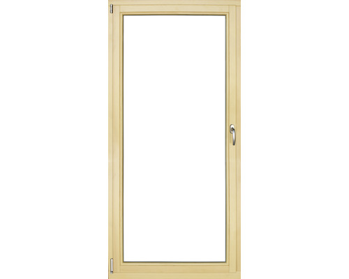 Porte de balcon ARON Renova pin laqué RAL 9016 blanc 800x1900 mm tirant gauche