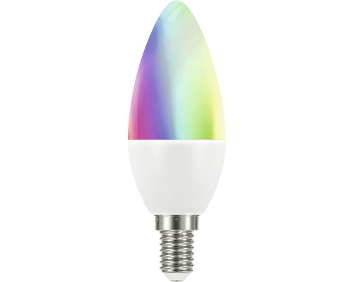 Ampoule flamme à LED MÜLLER LICHT tint à intensité lumineuse variable E14/6W(40W) 470 lm 1800- 6500 K blanc chaud- blanc lumière du jour + RGB