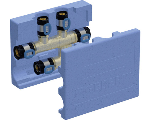 Pièce en T en croix GEBERIT FlowFit avec boîtier isolant 16 x 16 x 16 619300001 Geberit Té avec boîte d''isolation pour installations sanitaires