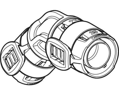 Coude de raccordement Geberit 90 degrés pour tubes en plastique