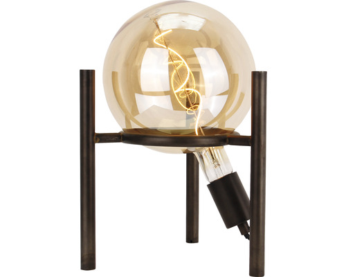 Lampe de table métal 1 ampoule H 250 mm Anello noir corindon/noir acier