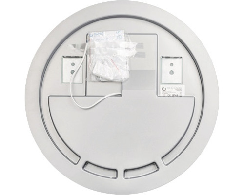 Rückseite eines runden Spiegels für das Badezimmer